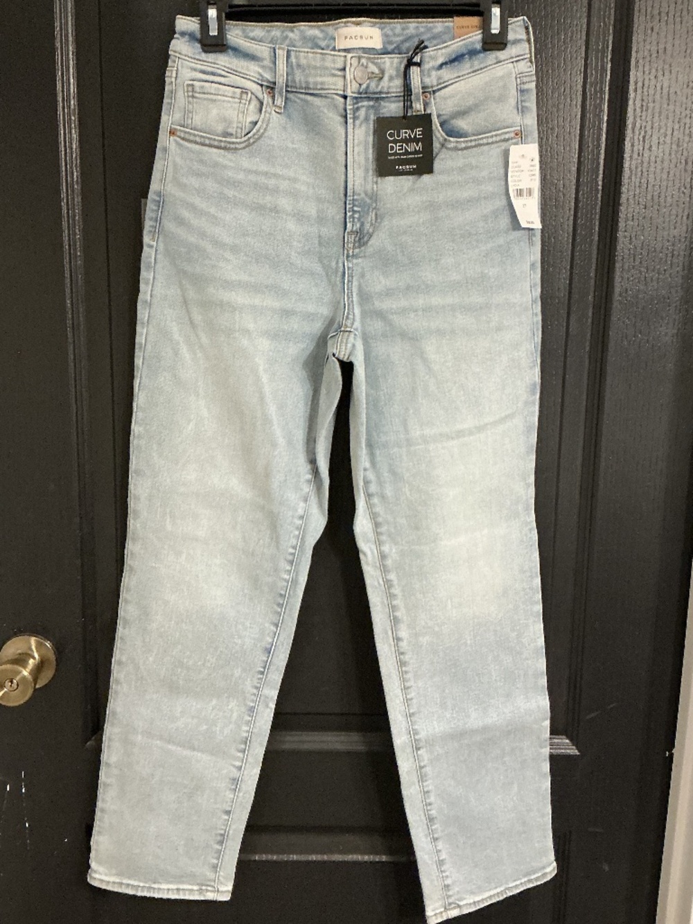 PACSUN Curve Straight Leg High-Rise Jeans (size:27)